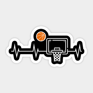 Basketball Heartbeat Sticker